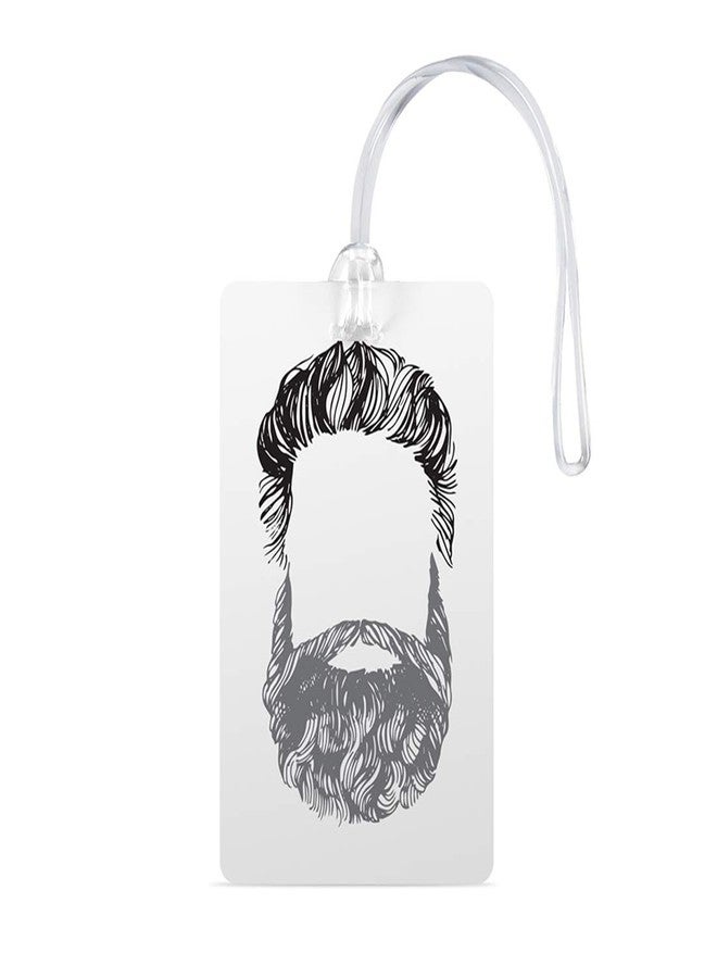 100yellow® Beard Luggage Tag, Travel Luggage Suitcase Baggage Id Identifier Name Address Label with Silicon Strap - Image 2